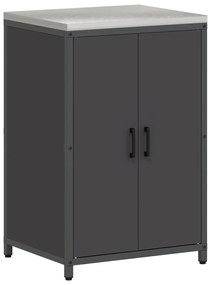 vidaXL Σετ Αποθήκευσης Κουζίνας με ράφι 2 pcs Μαύρο 150 x 50 x 92 εκ.