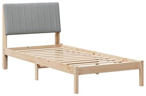 vidaXL Σκελετός Κρεβατιού Καφέ 90 x 190 cm Στερεά ξυλεία πεύκου