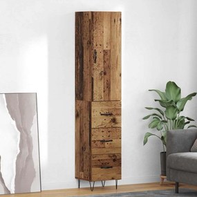 vidaXL Highboard Παλιό Ξύλο 34,5 x 34 x 90 εκ. Επεξεργασμένο Ξύλο