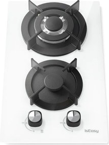 ISEASY MGBG-312A εστία αερίου, 2 καυστήρες (λευκό)