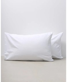 Μαξιλαροθήκη Redon με σατινόριγο σχέδιο 50x70cm Άσπρο