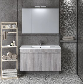 Σετ Έπιπλο Μπάνιου OMEGA 120 Grey oak με 1 Γούρνα 120x46x135 εκ.