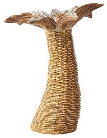 Κηροπήγιο Ginko 2 019767 17x15,5xH22cm Natural Polyresin