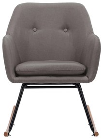 vidaXL Κουνιστή Πολυθρόνα Ανοιχτό Γκρι Υφασμάτινη