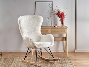 Κουνιστή καρέκλα Houston 1590, Μαύρο, Ανοιχτό καφέ, Κρεμ, 106x72x100cm, 13 kg, Ταπισερί, Ξύλινα, Πλαστικοποιημένη μοριοσανίδα, Ξύλο | Epipla1.gr