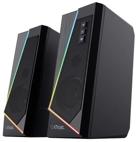 Trust TR-24070 GXT 609 Zoxa RGB Ηχεία Υπολογιστή 2.0 με RGB Φωτισμό και Ισχύ 12W σε Μαύρο Χρώμα
