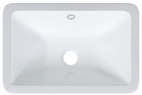 Νιπτήρας Μπάνιου Ορθογώνιος Λευκός 41,5x26x18,5 εκ. Κεραμικός - Λευκό