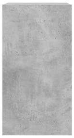 Παπουτσοθήκη Γκρι Σκυροδέματος 60x34x63,5εκ. Επεξεργασμένο Ξύλο - Γκρι