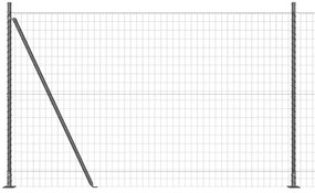 vidaXL Τεντώτο με στήριγμα Γκρι 1,5 x 10 m Χάλυβας και PVC