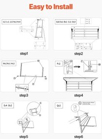 VEVOR Balcony Hanging Table 15 x 39 in Patio Railing Bar Table Adjusable