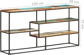 vidaXL Ραφιέρα 150 x 30 x 75 εκ. από Μασίφ Ανακυκλωμένο Ξύλο