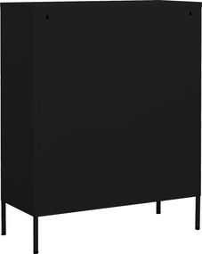vidaXL Ντουλάπι Αποθήκευσης Μαύρο 80 x 35 x 101,5 εκ. από Ατσάλι