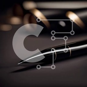 Intra Συλλεκτικό Ξύλινο Παζλ Plywood  4mm - Κομψό μαύρο στυλό με χρυσές πινελιές Σε Ξύλινο Κουτί - Διαστάσεις: 10x10 cm – 25 κομμάτια