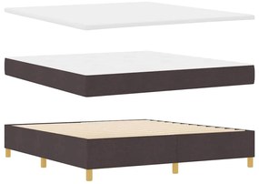 vidaXL Κρεβάτι με ελατήρια με στρώμα Καφέ 180 x 200 cm ύφασμα