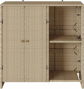 vidaXL Ντουλάπι αποθήκευσης με ράφι Μπεζ 100 x 36 x 102 εκ Ρατάν
