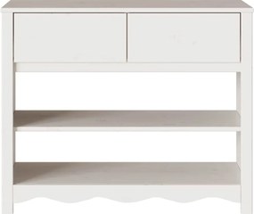 vidaXL Τραπέζι κονσόλας με συρτάρι Drammen Λευκό 89,5 x 37 x 73 εκ