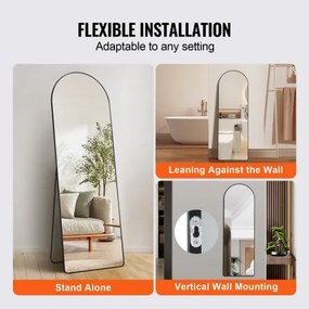 VEVOR Arched Full Length Mirror 65&#039;&#039; x 22&#039;&#039; Full Body Mirror Standing Hanging