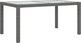 vidaXL Σετ Τραπεζαρίας Εξ. Χώρου 5 τεμ. Γκρι Συνθ. Ρατάν με Μαξιλάρια