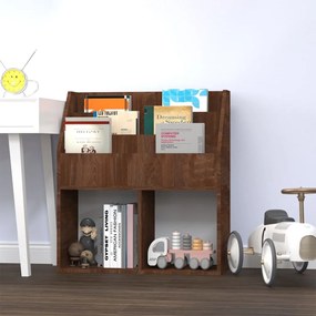 vidaXL Παιδικό Ράφι Περιοδικών Καφέ Δρυς 71x30x78,5 εκ. Επεξεργ. ξύλο