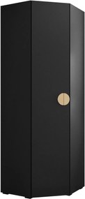 Γωνιακή Ντουλάπα Inova IV-Μαύρο - Χρυσό