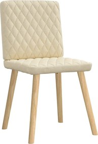 vidaXL Καρέκλες Τραπεζαρίας 4 τεμ. Κρεμ Υφασμάτινες