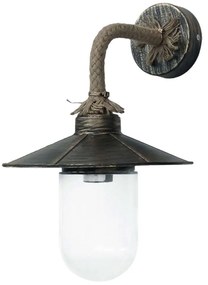 Φωτιστικό Τοίχου - Απλίκα Slp-651Ap 07-1380 Βιδωτό Γυαλί Θυέλης 30x24x37,5cm Bronze Heronia