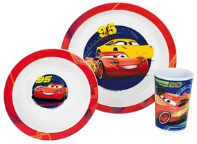 Σερβίτσιο Φαγητού Παιδικό Cars Disney (Σετ 3Τμχ) 005515 Multi Ango Polypropylene