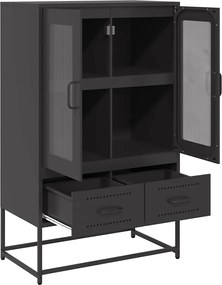 vidaXL Ντουλάπι Μαύρο 68x39x111,5 εκ. από Χάλυβα