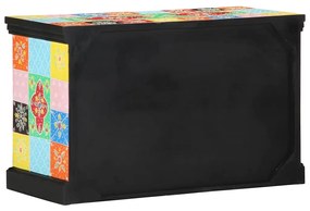 vidaXL Ντουλάπι TV Πολύχρωμο 80 x 35 x 50 εκ Μασίφ ξύλο μάνγκο