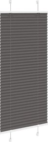 vidaXL Πλισέ περσίδα Μαύρο 55x100 cm Πλάτος υφάσματος 54,4 cm