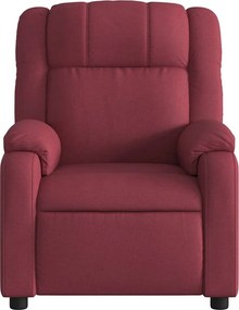 vidaXL Πολυθρόνα Μασάζ Ανακλινόμενη Μπορντό Υφασμάτινη
