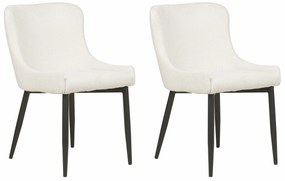 Καρέκλα Berwyn 1620, Άσπρο, Μαύρο, 82x52x62cm, 7 kg, Ταπισερί, Μεταλλικά | Epipla1.gr