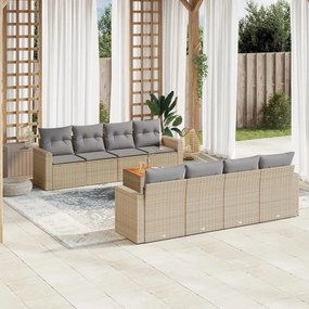 vidaXL Patio Sofa Set 6-θέσια Μίξη μπεζ και ανοιχτό γκρι
