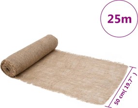 vidaXL Ρολό Γιούτας 0,5x25 μ. 100% Γιούτα 200 γρ./τ.μ.