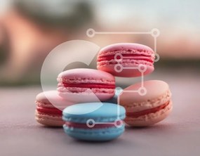 Σετ των 2 Intra Συλλεκτικό Ξύλινο Παζλ Plywood  4mm - Στοίβα από πολύχρωμα μακαρόν Σε Ξύλινο Κουτί - Διαστάσεις: 10x10 cm – 25 κομμάτια