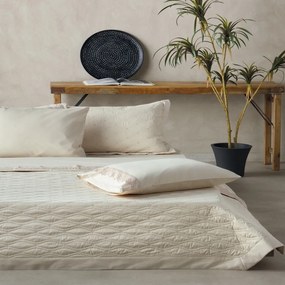 Κουβερλί Με Σεντόνια Coraline (Σετ 7τμχ) Ivory Kentia Υπέρδιπλo 240x270cm 100% Βαμβακοσατέν