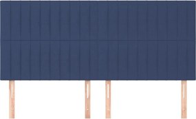 vidaXL Κεφαλάρι Μπλε 180x5x118/128 εκ. Ύφασμα
