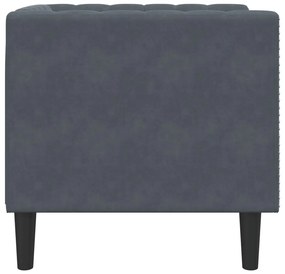 vidaXL Πολυθρόνα Chesterfield Σκούρο Γκρι Βελούδινη