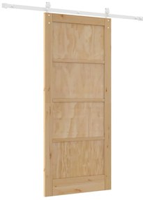 vidaXL Συρόμενη Πόρτα Φυσικό και λευκό 86 x 198.5 cm