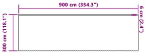 vidaXL Κουρτίνες με κουρτίνες Floral Λευκό Πολυεστέρας