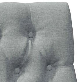 vidaXL Ταπετσαρισμένο κεφαλάρι Ανοιχτό γκρι 80 cm Στερεά ξυλεία πεύκου
