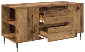 vidaXL Τραπεζάκι σαλονιού with Drawer Παλαιό ξύλο 102 x 44.5 x 50 εκ