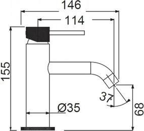 Armando Vicario Industrial 512010 Chrome – Μπαταρία νιπτήρα
