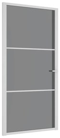 vidaXL Εσωτερική Πόρτα 102,5x201,5 εκ. Λευκή ESG Γυαλί και Αλουμίνιο