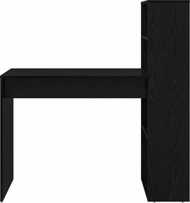 vidaXL Γραφείο Μαύρη Οξυά 113 x 54 x 120 εκ. Επεξεργασμένο ξύλο