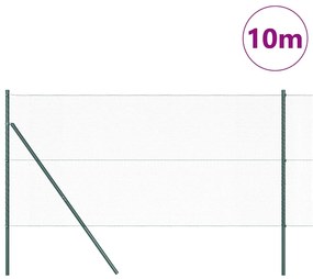vidaXL Εξάγωνος Φράχτης Πράσινος 1.2x10μ Χάλυβας
