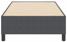 vidaXL Κρεβάτι με ελατήρια Σκούρο γκρι 90 x 190 cm Βελούδο