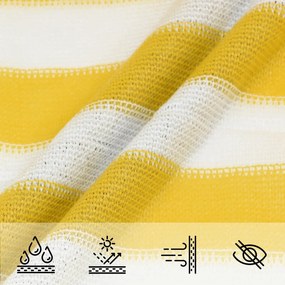 vidaXL Ικανότητα Σκίασης Κίτρινο και Λευκό 2 x 2 m HDPE