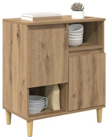 vidaXL Πλαϊνό γραφείο artisan δρυς 35 x 60 x 70 εκ Επεξεργασμένο ξύλο