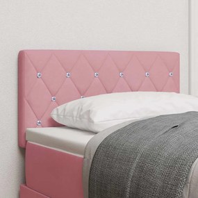 vidaXL Βελούδινο Κεφαλάρι Argyle με κεφαλάρι Ροζ 80 cm Βελούδο